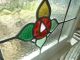 G302a Older Transom English Rose Multi - Color English Leaded Stained Glass Window 1900-1940 photo 4