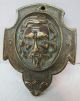 Exquisite Antique Bronze Wrought Iron Figural Key Hole Unusual Design Mans Face Metalware photo 11