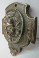 Exquisite Antique Bronze Wrought Iron Figural Key Hole Unusual Design Mans Face Metalware photo 1