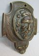Exquisite Antique Bronze Wrought Iron Figural Key Hole Unusual Design Mans Face Metalware photo 2