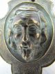 Exquisite Antique Bronze Wrought Iron Figural Key Hole Unusual Design Mans Face Metalware photo 5