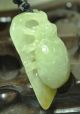 Yellow 100% Natural Grade A Jade Jadeite Pendant/chinese Cicada & Leaf Necklaces & Pendants photo 1