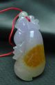 Lavender & Yellow Colorful Jade/jadeite Pendant/rabbit & Ruyi Necklaces & Pendants photo 1