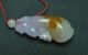 Lavender & Yellow Colorful Jade/jadeite Pendant/rabbit & Ruyi Necklaces & Pendants photo 3