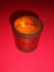 Antique Mustard 1800s Splint Wood Spice Jar Primitive Container Primitives photo 8