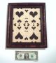 Charming 19th Century Framed Scherenschnitte Cut Work On 1845 Letter,  Hearts Primitives photo 1