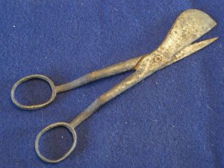 Antique Scissors,  Candle Trimming,  Iron Not Steel,  Colonial Period,  Hand Wrought photo