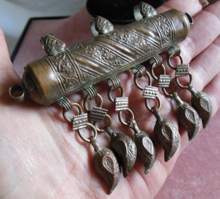 Old Antique Chinese Copper Ruyi Scepter Belt Sash Amulet Ornament Or ? 4 