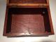 Antique 19th Century Wood Inlay Veneer Marquetry Hinged Sewing Box Boxes photo 9