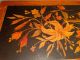 Antique 19th Century Wood Inlay Veneer Marquetry Hinged Sewing Box Boxes photo 2