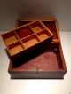 Antique 19th Century Wood Inlay Veneer Marquetry Hinged Sewing Box Boxes photo 8