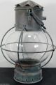 Vtg Converted Brass Nautical Ships Lantern W Patina,  Lamp Maritime Marine Anchor Lamps & Lighting photo 3