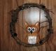 Primitive Owl On Grape Vine Wreath 10x10 With Pip Berries - Wall Hanging Primitives photo 1