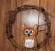 Primitive Owl On Grape Vine Wreath 10x10 With Pip Berries - Wall Hanging Primitives photo 2