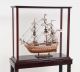Tall Ship Small Model Display Case Wood With Legs Sailboat Cabinet Stand New Model Ships photo 2