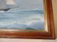 Large Fine Nautical Oil Painting By James A Mitchell In Birdseye Maple Frame Other photo 8