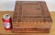 Antique Mid - 19th Century American Sailor - Made Inlaid Wooden Box With Star Boxes photo 11