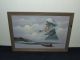 Vintage Signed Framed Maritime Skipper Captain Fisherman Ship Oil Painting Other photo 6