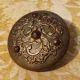 Antique Vintage Victorian Large Cut Steel Brass Floral Scrollwork Picture Button Buttons photo 2