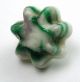Antique Charmstring Glass Button Color Swirl Flower Mold Swirl Back - Neat Buttons photo 1