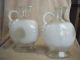 2 Antique Milky White And Clear Glass Bottles Bottles photo 2