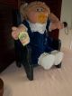 Distressed Primitive Small Wooden Doll Chair In Blue And Black Primitives photo 5