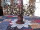 Large Pedestal Candle Lamp With Xl Glass Hurricane Globe - Lr.  Pip Candle Ring Primitives photo 7