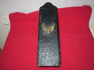 Old Black Wall Box With Eagle On Front/ Matches Or Candles? photo