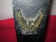 Old Black Wall Box With Eagle On Front/ Matches Or Candles? Primitives photo 2