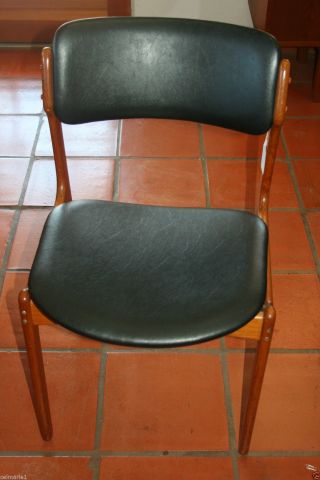 Vintage Mid Century Danish Modern Moller Teak & Leather Chair - Excellent photo
