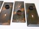 5 Antique Flashed Copper Plated Back Plates Door Hardware Japanned Mission Door Plates & Backplates photo 2