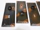 5 Antique Flashed Copper Plated Back Plates Door Hardware Japanned Mission Door Plates & Backplates photo 3
