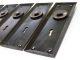 5 Antique Flashed Copper Plated Back Plates Door Hardware Japanned Mission Door Plates & Backplates photo 6