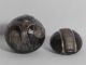2vintage Black Glass Gold Round Buttons 1 Ball Shaped Buttons photo 1