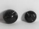 2vintage Black Glass Gold Round Buttons 1 Ball Shaped Buttons photo 2
