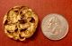 Antique Ornate Gilt Brass Metal Openwork Floral Realistic Flower Picture Button Buttons photo 6