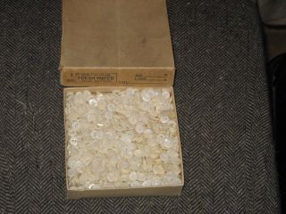 Full Box Of Fresh Water Pearl Buttons Gorgeous Small 1 Gross 7/16 