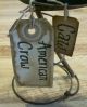 Handmade Patriotic American Crow Rusty Bedspring With Handmade Flag On A Stick Primitives photo 3