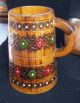 Antique Russian Wooden Match Cup Pencil Holder Hand Carved Russia Primitives photo 1