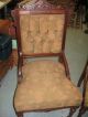 Antique Black Walnut Eastlake Side Chairs Pair 1800-1899 photo 1