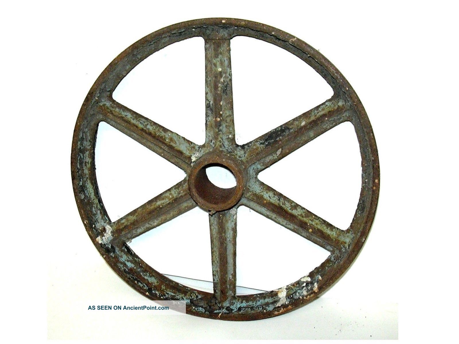 Antique Cast Iron Wheel Cart Farm Hit Miss Primitives photo