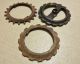 Antique Vintage Of 3 Cast Iron Jd Planter Seed Plates Gears Old Farm Tools Garden photo 2
