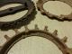 Antique Vintage Of 3 Cast Iron Jd Planter Seed Plates Gears Old Farm Tools Garden photo 5