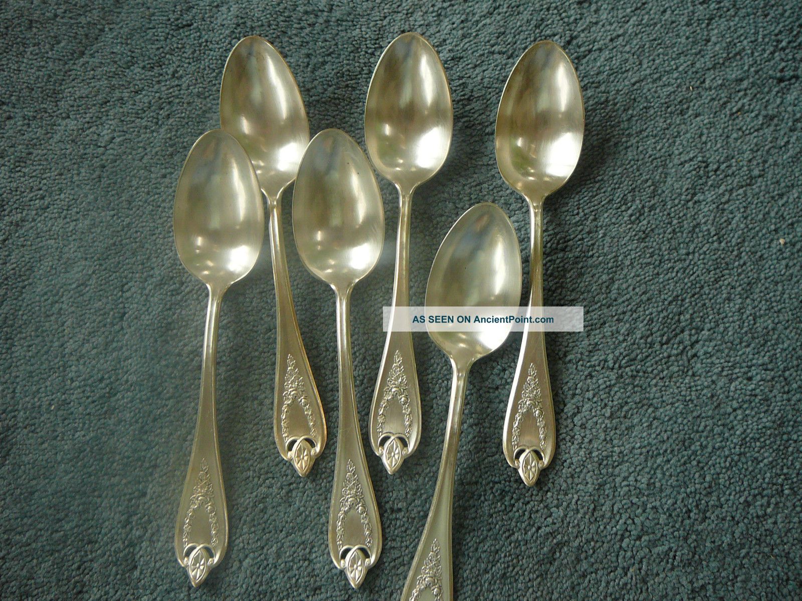 Wm Rogers 1847 Xs Triple Plate 1910 5 Oval Soup/serving Spoons Silver Plate Flatware & Silverware photo