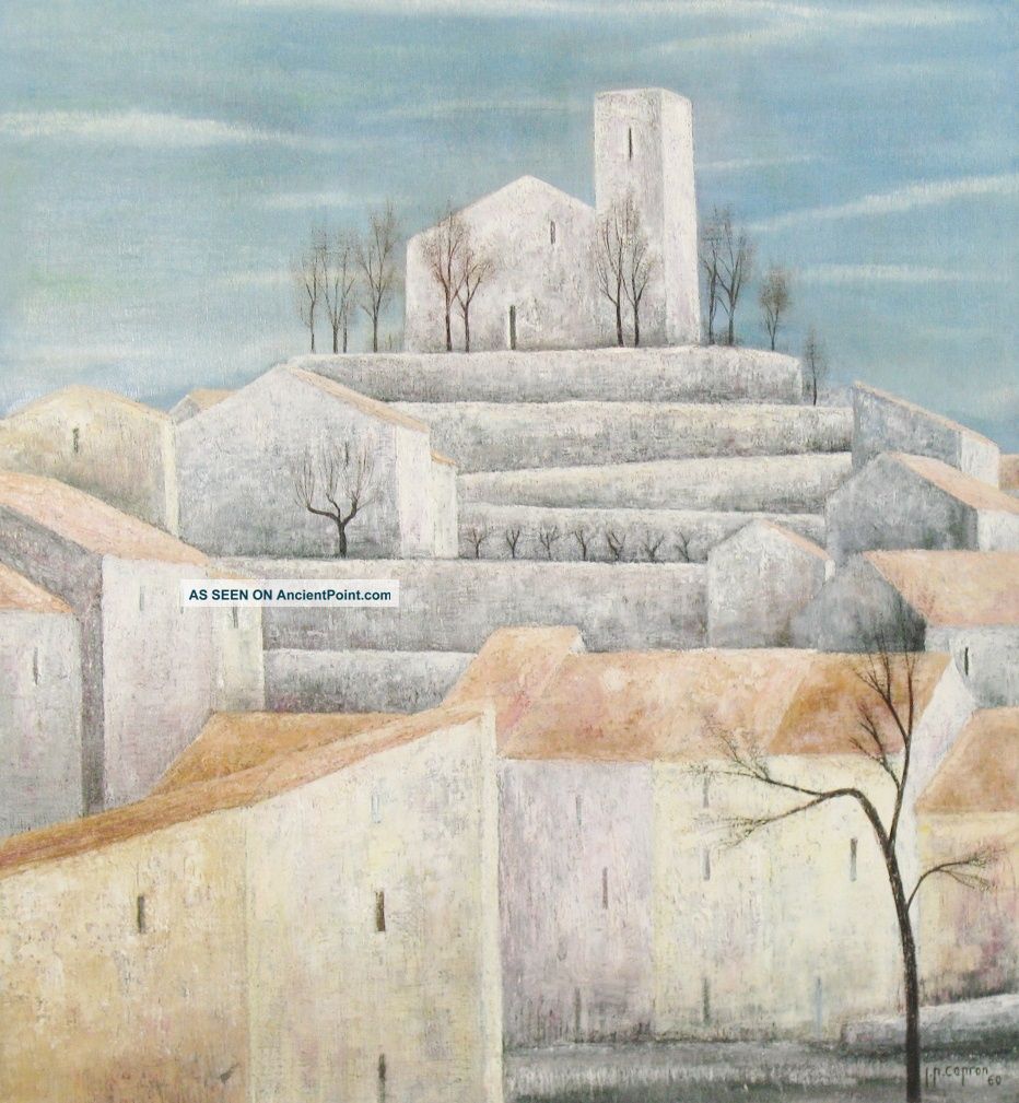 Fine Oil Painting Jean Pierre Capron (french.  1921 - 1997) Mid - Century Mid-Century Modernism photo