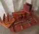 Mid - Century Modern Teak Wood Serving Tray Napkin Holder Salt Pepper Knife Holder Mid-Century Modernism photo 3