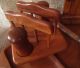 Mid - Century Modern Teak Wood Serving Tray Napkin Holder Salt Pepper Knife Holder Mid-Century Modernism photo 4