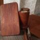 Mid - Century Modern Teak Wood Serving Tray Napkin Holder Salt Pepper Knife Holder Mid-Century Modernism photo 8