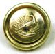 Antique Brass Button Pheasant Bird Design 9/16 