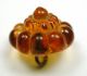 Antique Charmstring Glass Button Honey Color Candy Mold W/ Swirl Back Buttons photo 2